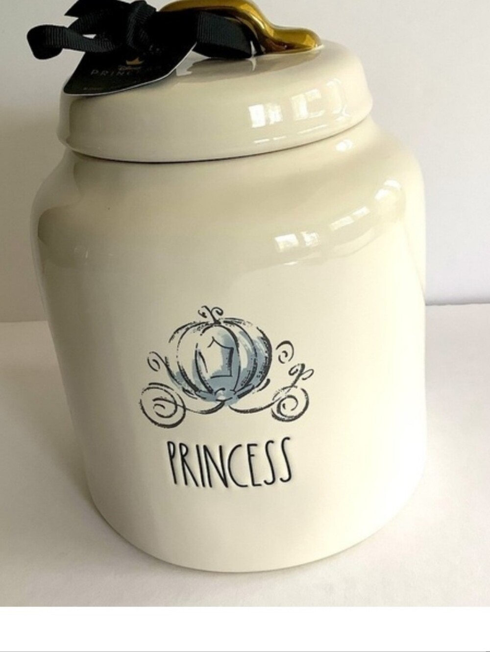 Rae Dunn Disney Cinderella PRINCESS Pumpkin Carraige Canister New